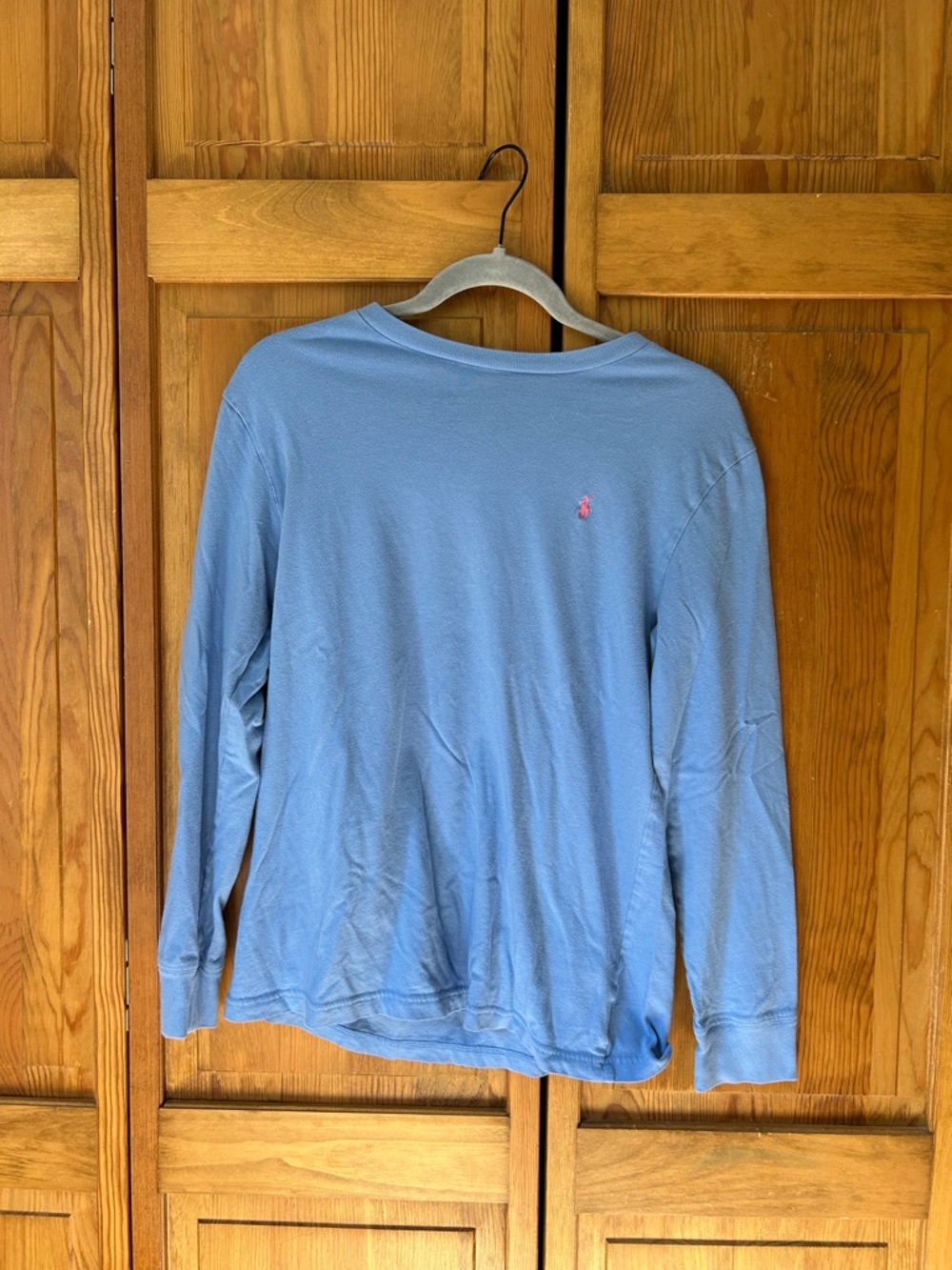 Polo by Ralph Lauren Slate Blue Tee with Pink Pony